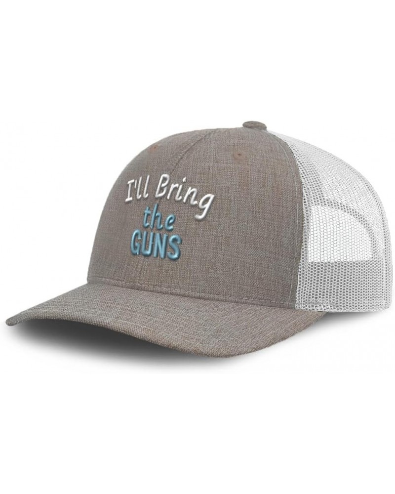 Trucker Baseball Cap I'll Bring The Guns Cotton Dad Hats for Men & Women Heather Khaki White $14.57 Baseball Caps