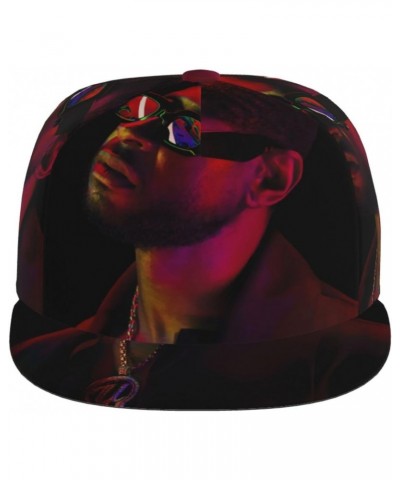 Ushers Hat Flat-Brimmed Baseball Cap Dad Ball Hat Snapback Hip Hop Cap for Men and Women Black $14.39 Baseball Caps