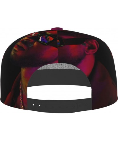 Ushers Hat Flat-Brimmed Baseball Cap Dad Ball Hat Snapback Hip Hop Cap for Men and Women Black $14.39 Baseball Caps