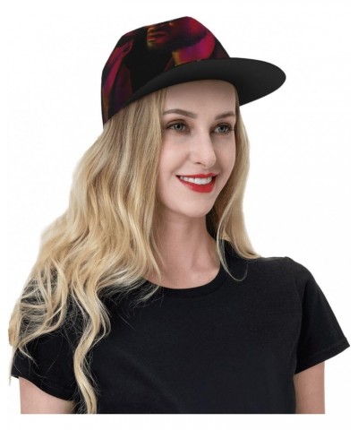 Ushers Hat Flat-Brimmed Baseball Cap Dad Ball Hat Snapback Hip Hop Cap for Men and Women Black $14.39 Baseball Caps