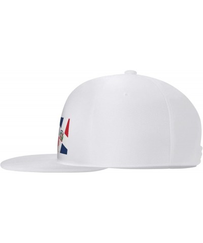 Flag of The Dominican Republic and USA Flag Denim Hats Cowboy Knit hat Fisherman's hat Baseball Caps White $14.30 Baseball Caps