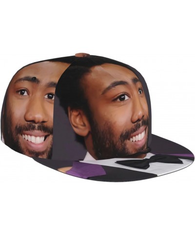 Childish Rapper Gambino Hat Flat-Brimmed Baseball Cap Dad Ball Hat Snapback Hip Hop Cap for Men and Women Black $10.79 Baseba...