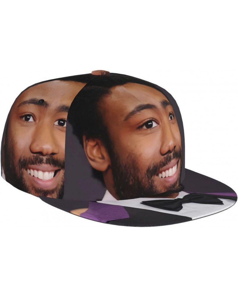 Childish Rapper Gambino Hat Flat-Brimmed Baseball Cap Dad Ball Hat Snapback Hip Hop Cap for Men and Women Black $10.79 Baseba...