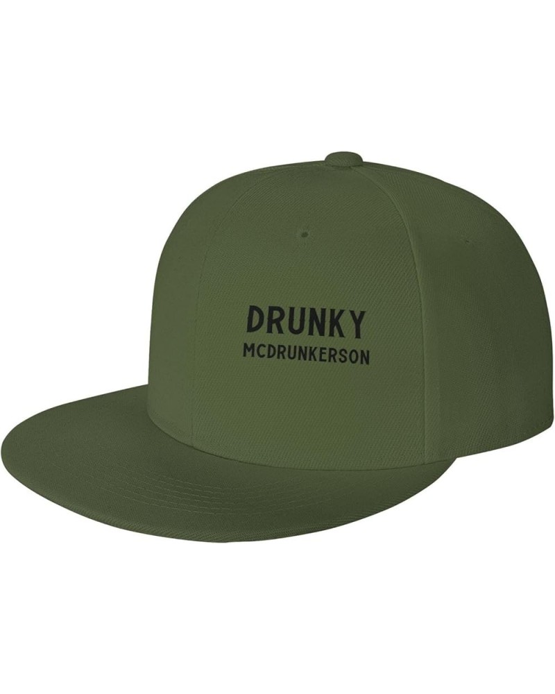 Drunky McDrunkerson Unisex Baseball Cap Vintage Snapback Cap Adjustable Moss Green $11.61 Baseball Caps