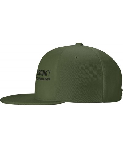 Drunky McDrunkerson Unisex Baseball Cap Vintage Snapback Cap Adjustable Moss Green $11.61 Baseball Caps