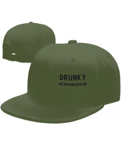 Drunky McDrunkerson Unisex Baseball Cap Vintage Snapback Cap Adjustable Moss Green $11.61 Baseball Caps