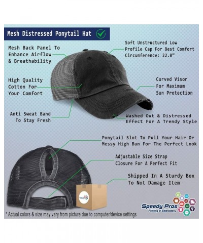 Custom Womens Ponytail Cap Trap Shooting Sport Embroidery Cotton Strap Closure Black Design Only $17.97 Baseball Caps