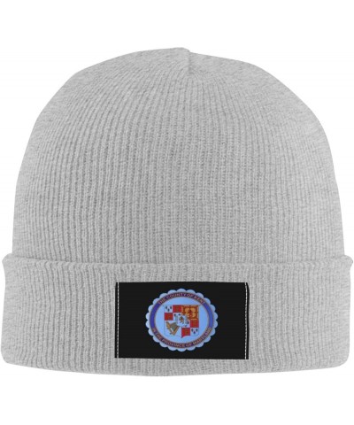 Seal of Kent County, Maryland Beanie Hat for Men Women Soft Cozy Skull Cap Winter Warm Knit Hats Gray $10.69 Skullies & Beanies