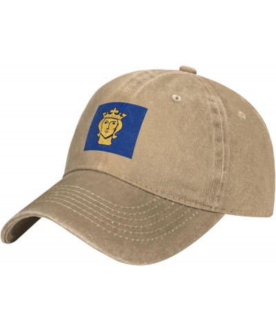 Flag of Stockholm Baseball Cap for Men Women Hats Adjustable Vintage Cowboy Hat Sun Hat Natural $13.71 Cowboy Hats