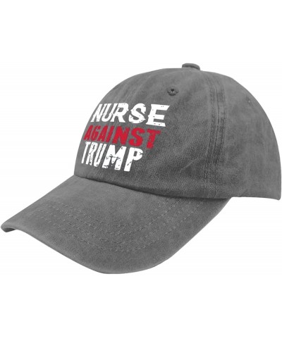 Nurse Against Trump Democrat 2024 Hat Cool Hat Pigment Black Hat for Men Gifts for Mom Baseball Cap Pigment Gray $10.58 Cowbo...