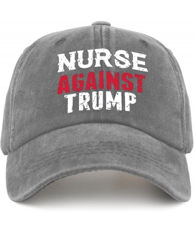 Nurse Against Trump Democrat 2024 Hat Cool Hat Pigment Black Hat for Men Gifts for Mom Baseball Cap Pigment Gray $10.58 Cowbo...