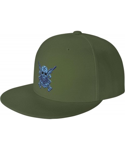 Robot Skeleton Baseball Cap for Men Women Snapback Hat Trucker Flat Bill Caps Sun Hat Moss Green $13.97 Baseball Caps