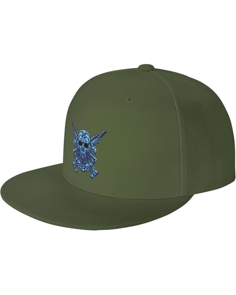 Robot Skeleton Baseball Cap for Men Women Snapback Hat Trucker Flat Bill Caps Sun Hat Moss Green $13.97 Baseball Caps