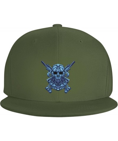 Robot Skeleton Baseball Cap for Men Women Snapback Hat Trucker Flat Bill Caps Sun Hat Moss Green $13.97 Baseball Caps