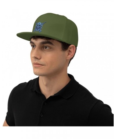 Robot Skeleton Baseball Cap for Men Women Snapback Hat Trucker Flat Bill Caps Sun Hat Moss Green $13.97 Baseball Caps