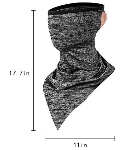 Face Bandana Neck Gaiters Ear Loops Balaclava Motorcycle Dust Wind Face Neck Cover for Men Women C-grey $10.99 Balaclavas