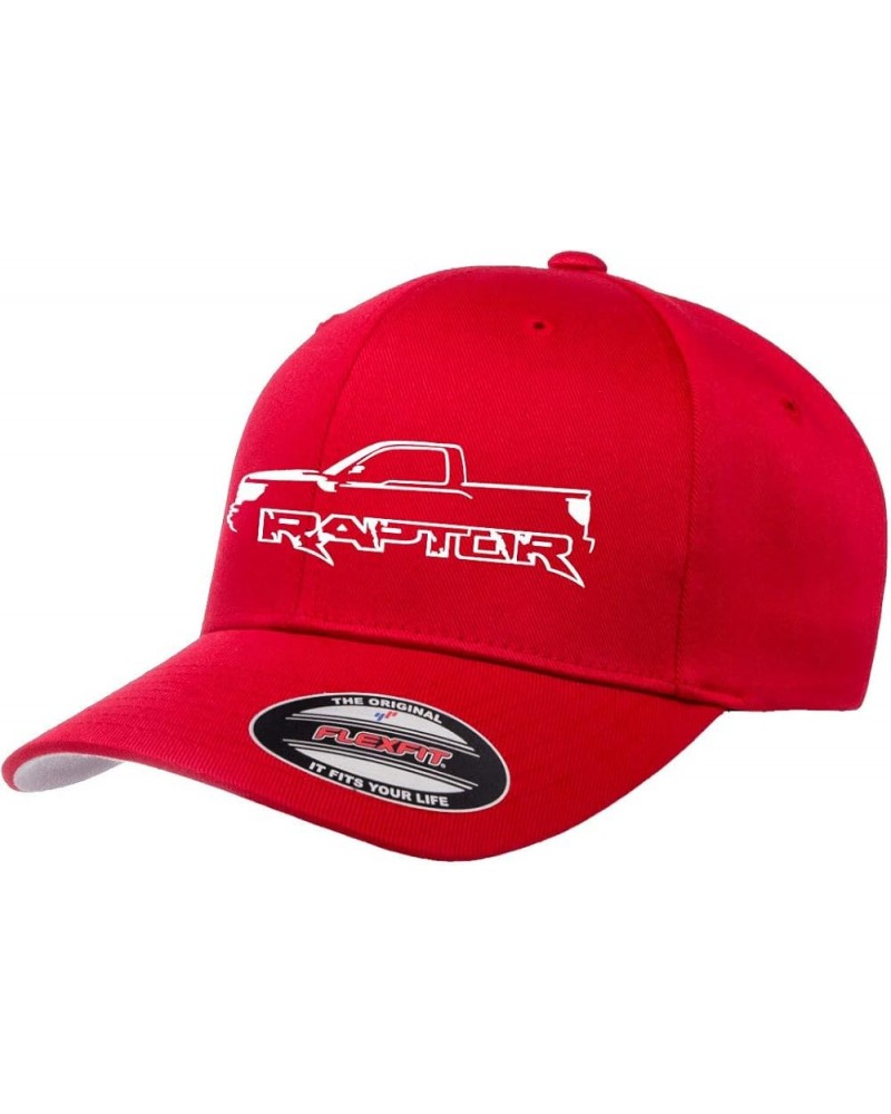 2010-14 Ford SVT Raptor F150 Truck Outline Design Flexfit 6277 Athletic Baseball Fitted Hat Cap Red $11.48 Baseball Caps