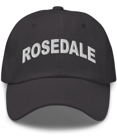 Rosedale California Hat Rosedale CA Cap Embroidered Dad Hat Adjustable Strap Closure Unisex Dark Grey $17.20 Baseball Caps