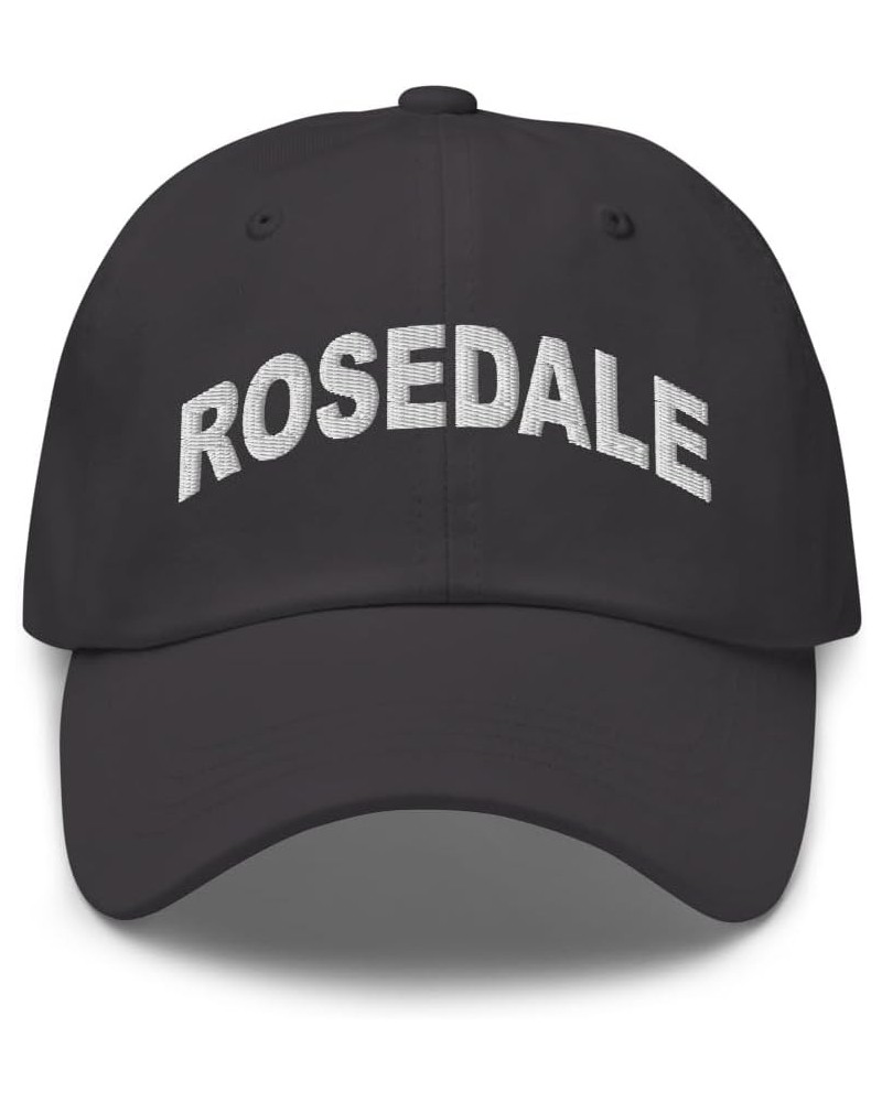 Rosedale California Hat Rosedale CA Cap Embroidered Dad Hat Adjustable Strap Closure Unisex Dark Grey $17.20 Baseball Caps