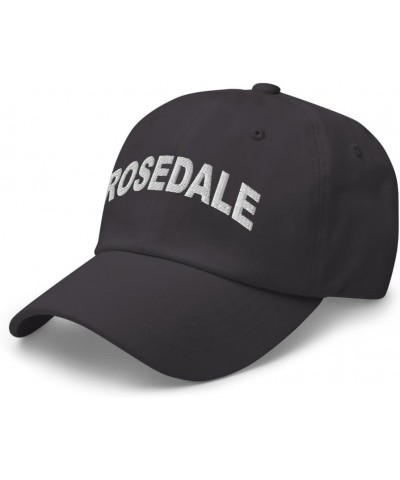 Rosedale California Hat Rosedale CA Cap Embroidered Dad Hat Adjustable Strap Closure Unisex Dark Grey $17.20 Baseball Caps