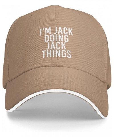 I'm Jacks Doing Jacks Things Adjustable Dad Golf Hat Black Unisex Vintage Washed Baseball Cap Natural $12.60 Baseball Caps