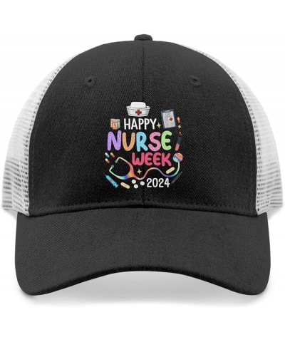 Fun Happy Nurse Week 2024 Baseball Cap USA Cowboy hat AllBlack Gifts for Him Golf Cap Allblack $10.24 Sun Hats