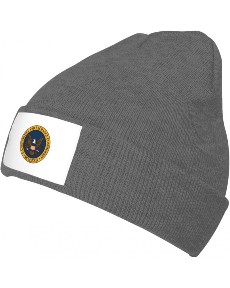 Flag of The United States Securities and Exchange Commission Beanie Hat for Men Women Soft Warm Knit Skull Cap Winter Hats Sk...