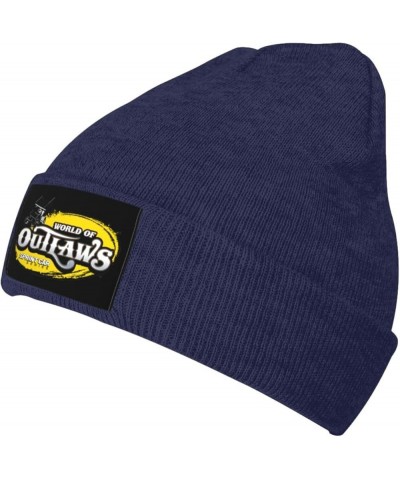 World- of Outlaws- Sprint Cars Cold Weather Cuffed Knit Beanie Skully Cap Hat One Size Fit Most Navy Blue $12.97 Skullies & B...