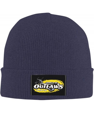 World- of Outlaws- Sprint Cars Cold Weather Cuffed Knit Beanie Skully Cap Hat One Size Fit Most Navy Blue $12.97 Skullies & B...