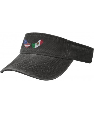 Mexico and America Wings Flag Denim Shade Hat Sports Hat Cotton Hat Men's Hat Women's Hat Adjustable Hat $13.56 Cowboy Hats