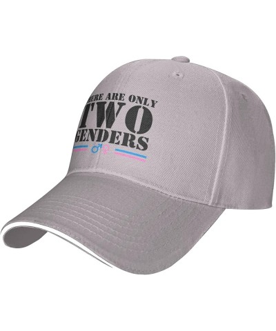 There are Only 2 Genders Hat There are Only Two Genders Hat Black Trucker Hat Men Women Baseball Cap Funny Hats Gray $9.89 Ba...