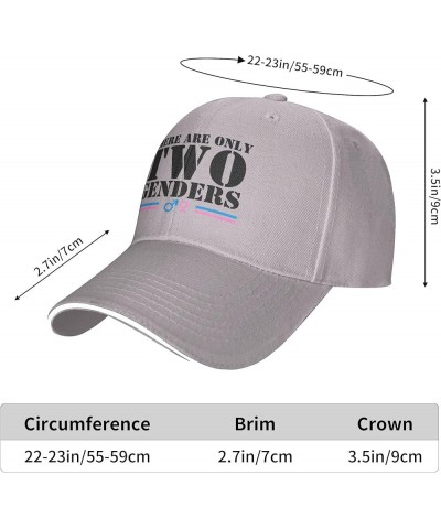 There are Only 2 Genders Hat There are Only Two Genders Hat Black Trucker Hat Men Women Baseball Cap Funny Hats Gray $9.89 Ba...