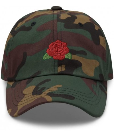 Rose hat, Embroidered Unisex Baseball hat, June Birth Flower hat, June Birth Flower Gift. Green Camo $21.54 Baseball Caps