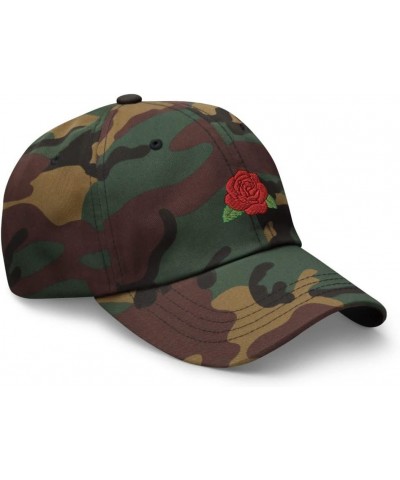 Rose hat, Embroidered Unisex Baseball hat, June Birth Flower hat, June Birth Flower Gift. Green Camo $21.54 Baseball Caps