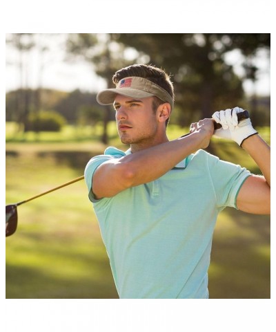 Lineman with USA Flag Sun Visor Hats for Women Men Sun Hat Cotton Golf Hat Vintage Baseball Cap Natural $14.78 Visors