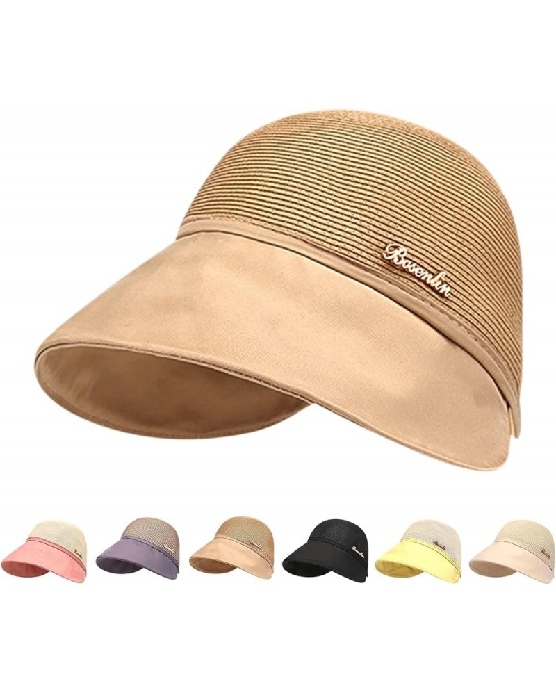 Sun Hat,Large Brim Sun Hat,Women's Large Brim Sun Hat,Wide Brim Sun Hat,Summer Beach Sun Hat B Polyester $10.72 Sun Hats