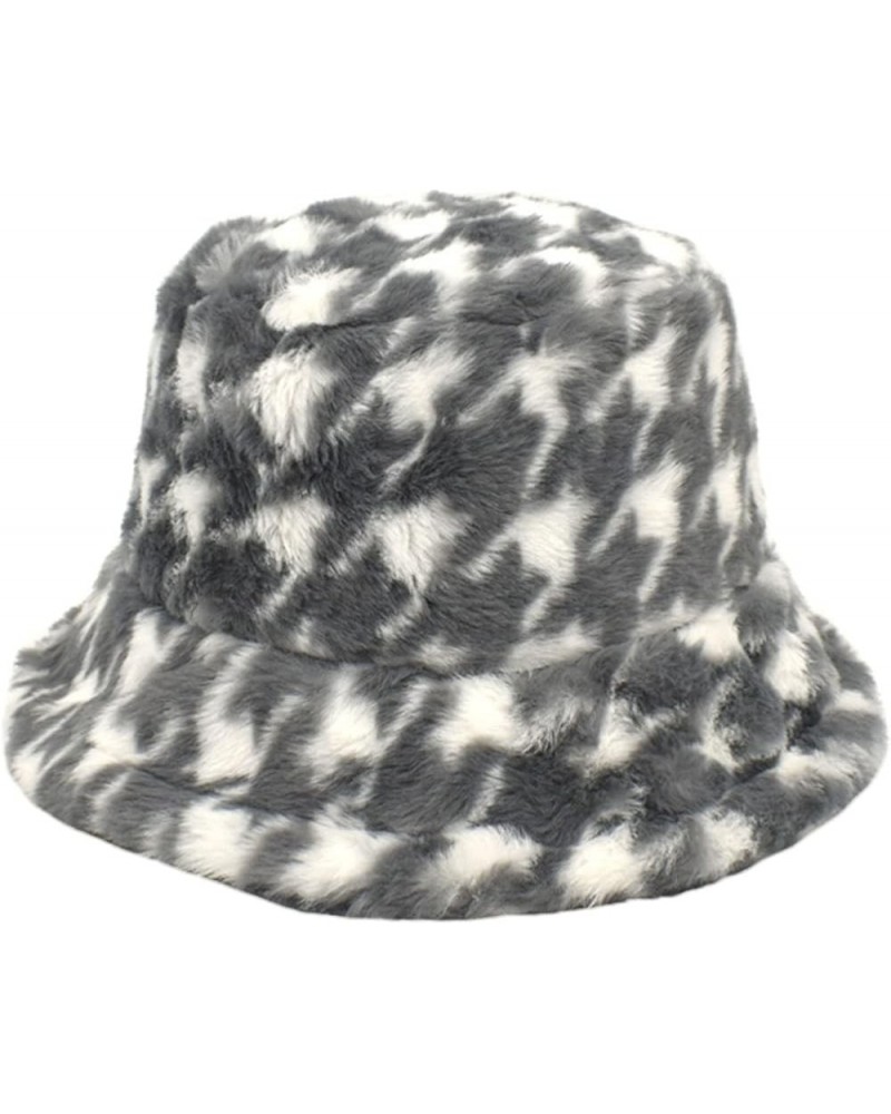 Leopard Print Ladies Autumn and Winter Plush Fishermans Hat Net Red Autumn and Winter Warm Thousand Men's Sun Hat Grey $9.79 ...