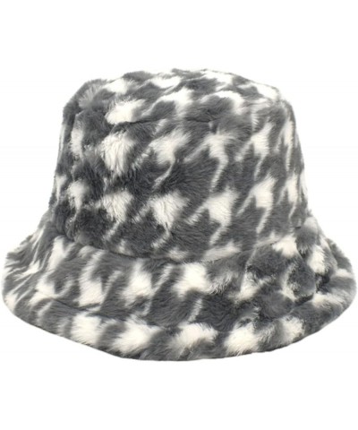 Leopard Print Ladies Autumn and Winter Plush Fishermans Hat Net Red Autumn and Winter Warm Thousand Men's Sun Hat Grey $9.79 ...