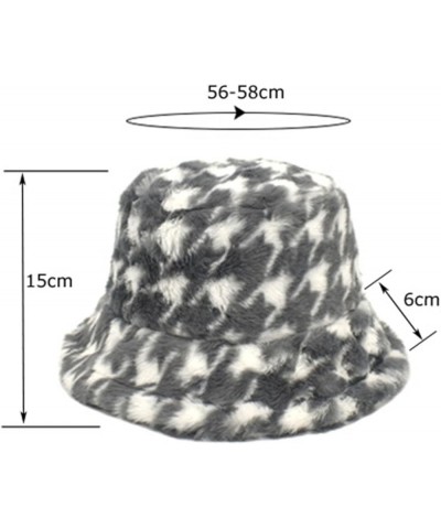 Leopard Print Ladies Autumn and Winter Plush Fishermans Hat Net Red Autumn and Winter Warm Thousand Men's Sun Hat Grey $9.79 ...