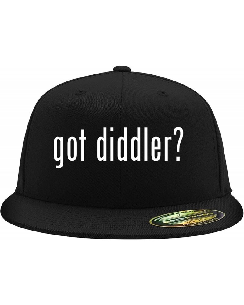 got Diddler? - Flexfit 6210 Structured Flat Bill Fitted Hat | Trendy Baseball Cap for Men and Women | Snapback Closure Black ...