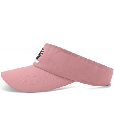 I Love The Bigfoots Trump 2024 Cap Visor Hats for Men Sun Visor with Designs Sun Caps Pink $10.19 Visors