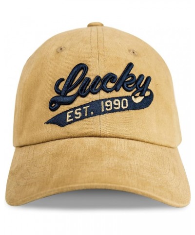 Cotton Embroidered Baseball Cap with Adjustable Straps for Men and Women (One Size Fits Most) 1990 Embroidered - Gold $11.16 ...