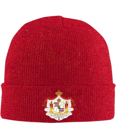 Hawaiian Coat of Arms Cozy Knitted Hat for Winter - Warm Comfort Black Red $14.07 Skullies & Beanies