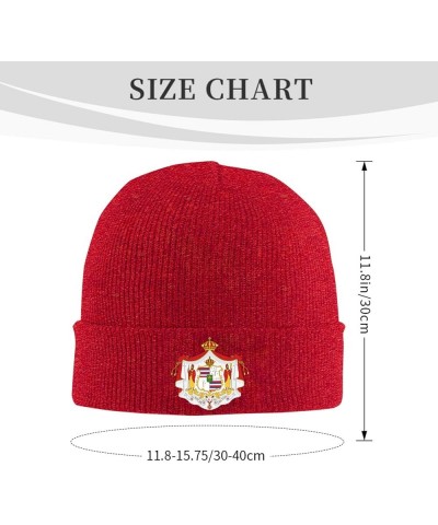 Hawaiian Coat of Arms Cozy Knitted Hat for Winter - Warm Comfort Black Red $14.07 Skullies & Beanies