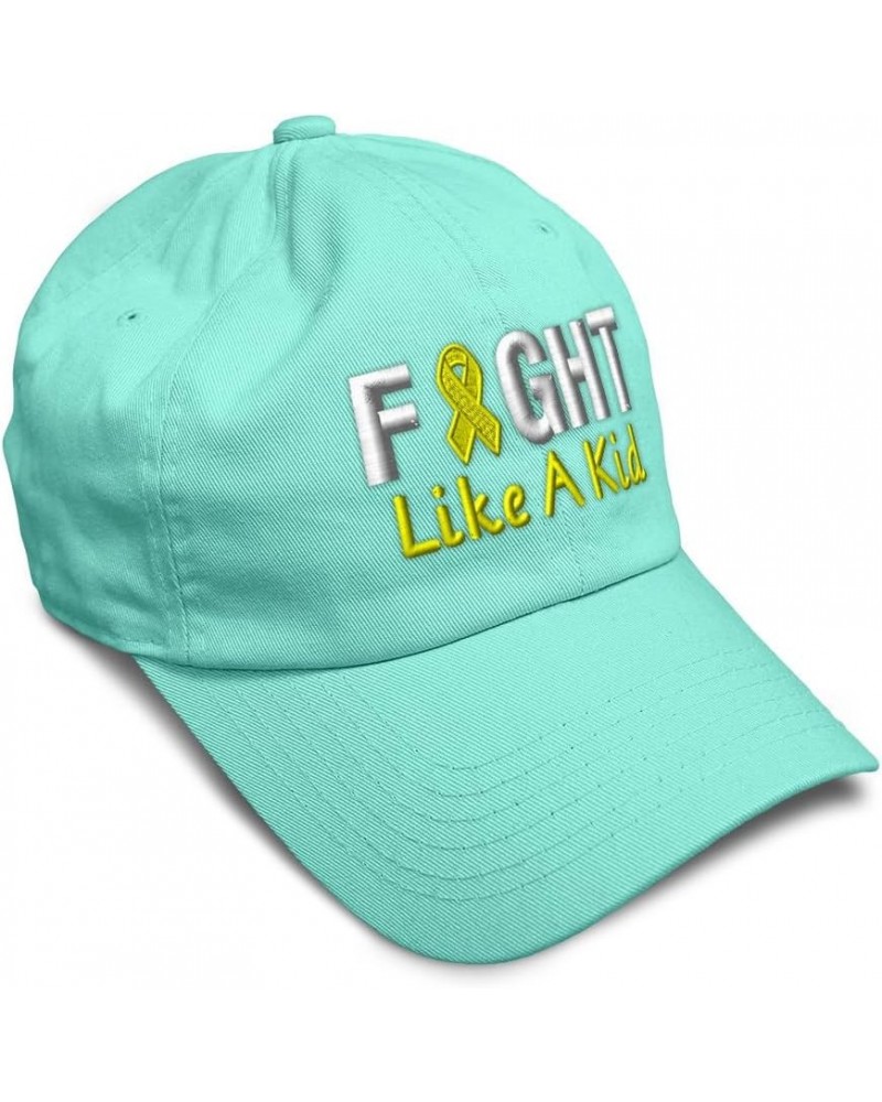 Soft Baseball Cap Fight Like A Kid Cotton Dad Hats for Men & Women Mint $12.76 Baseball Caps