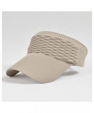 Visors for Women Beach Hats Adjustable Cap for Women and Men Trendy Baseball Hats for Women Summer Khaki $5.40 Baseball Caps