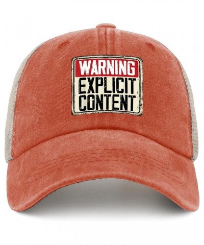 Warning Explicit Content Hat Funny Hat for Womens Mens AllBlack Cowgirl Hats Sun Hats Cowboy Hats Cowgirl Saffron $12.18 Cowb...