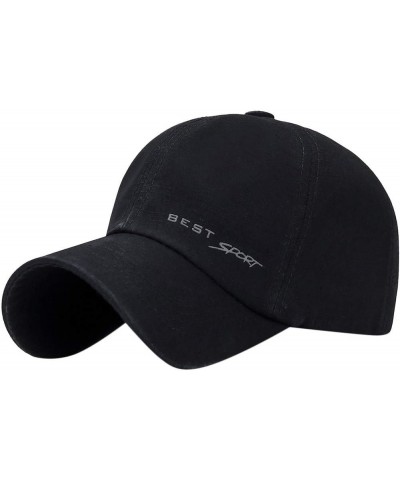 Caps for Men and Womens Summer Fashion Casual Sunscreen Baseball Caps Sports Hats Black-a $7.53 Baseball Caps