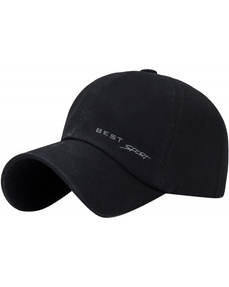 Caps for Men and Womens Summer Fashion Casual Sunscreen Baseball Caps Sports Hats Black-a $7.53 Baseball Caps