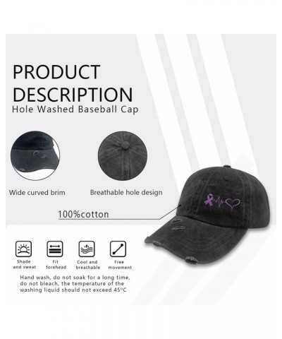 Epilepsy Heartbeat Hats Vintage Cool Cap Gifts for Him Who Like Embroidered,Cycling Hat Suitable for Sports Allblack $12.08 C...